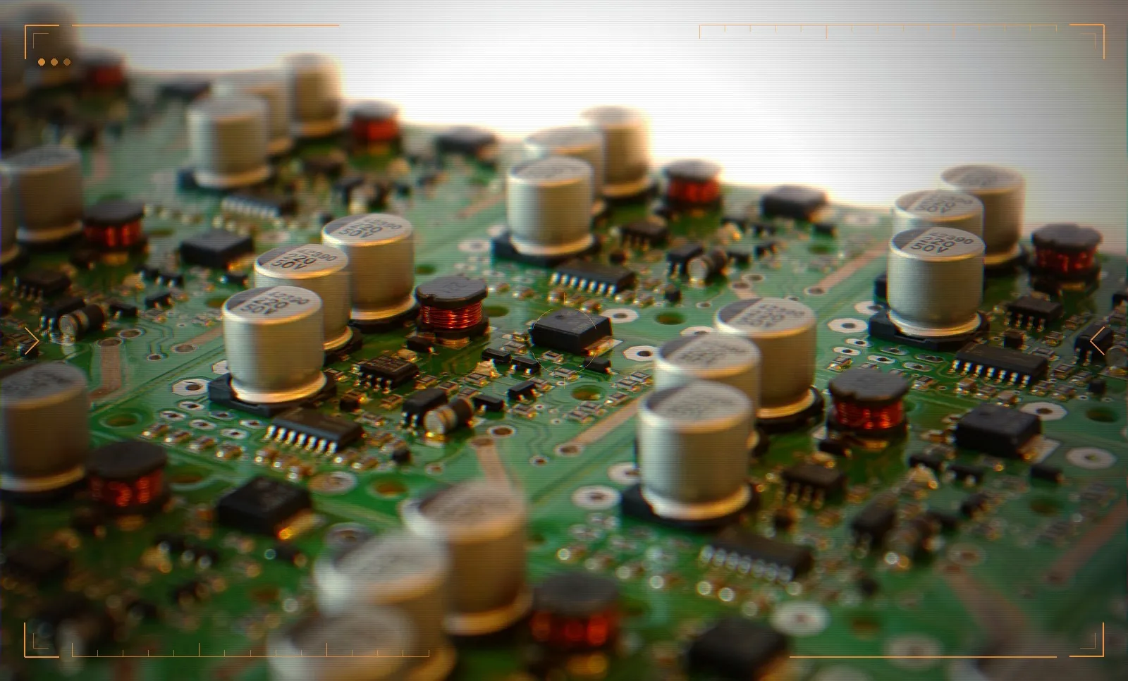 Close-up of one of the densely populated control boards