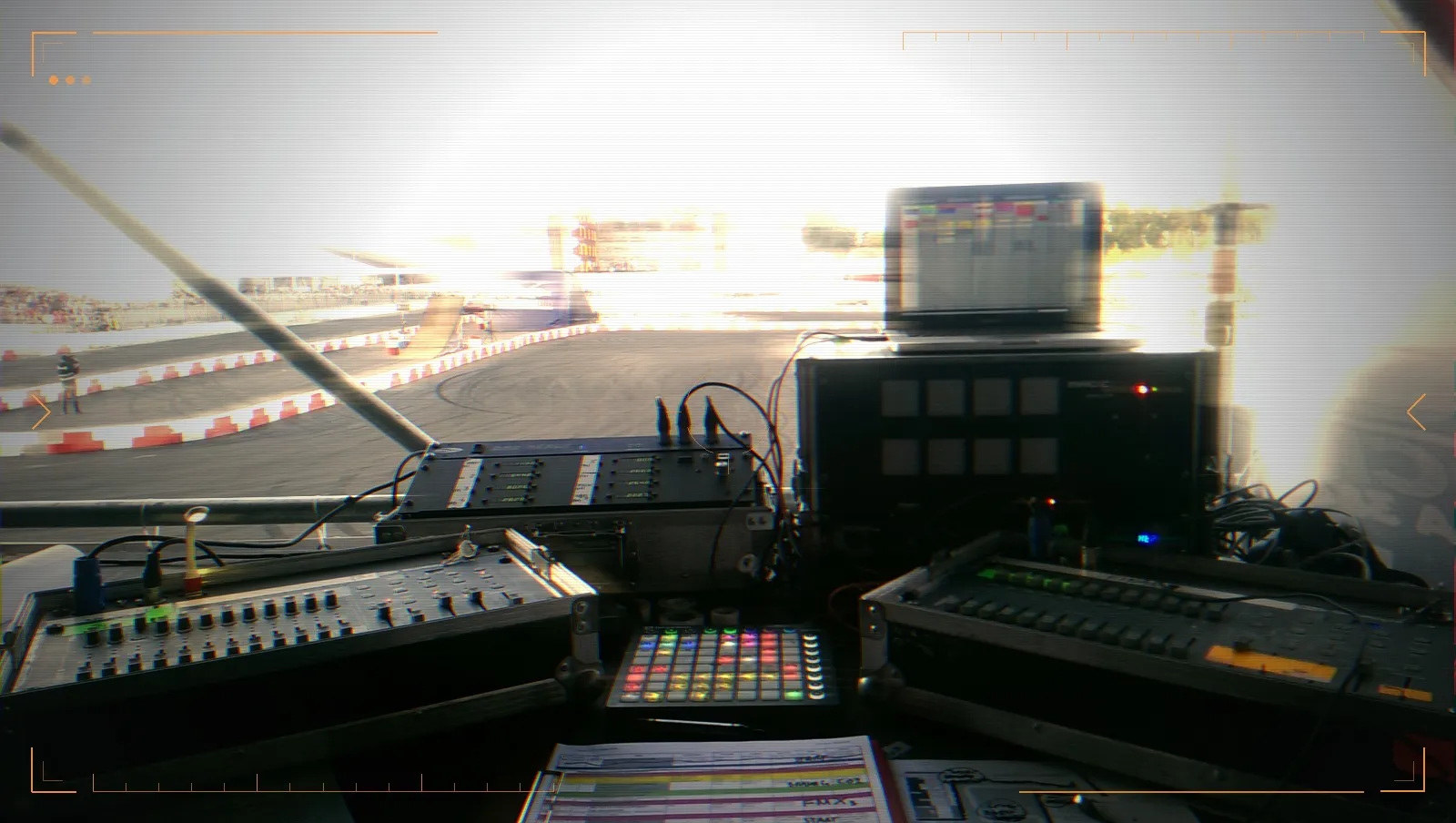The control desk at a live show — Verva Street Racing